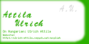 attila ulrich business card